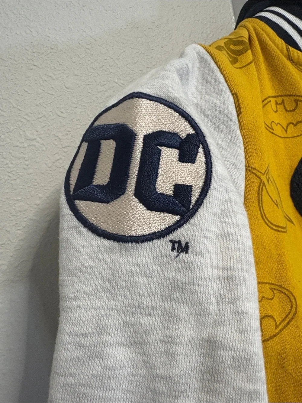 DC Kids' Yellow & Gray Batman Varsity Jacket